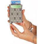 Adelina Bags Unisex Rio Mekanizmalı Otomatik Kızaklı Kartlık Cüzdan - Kum - Nubuk
