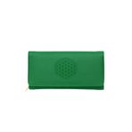 Adelina Bags Yaşam Çiçeği Baskılı Şans Cüzdanı Kağıt Bozuk Para ve Kartlık Bölmeli Yeşil Kadın Cüzdan