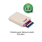 Adelina Bej Nova Deri Mekanizmalı Otomatik Kızaklı Kartlık Cüzdan (7CMX10CM)