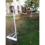 Adelinspor Seyyar Fileli Beyaz Badminton Direği
