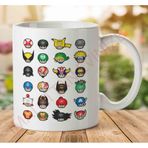 Adell 1-2117 Super Mario Know Your Mushrooms Baskılı Seramik Kupa Bardak