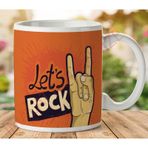 Adell 1-384 LET S ROCK Baskılı Seramik Kupa Bardak