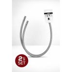 Adell 2’li Set Batarya Su Bağlantı Flexi G3/8 Dişi – G3/8 Erkek 40 cm