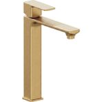 Adell Bloc Uzun Lavabo Bataryası Mat Altın Fırçalı (Brushed Gold) Modern Lavabo Musluğu | 159401518 - Gold - Altın