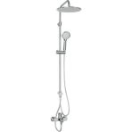 Adell Lido Rain Duş Sistemi + Lento Banyo Bataryası 2 Parça Set – Parlak Krom