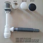 Adell Mini Gövdeli Inox Basmalı Lavabo Sifonu