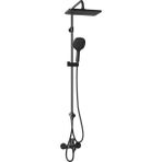 Adell Mode S Rain Duş Sistemi + Lento Banyo Bataryası 2 Parça Set – Mat Siyah