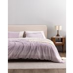 Adelya King Size %100 Pamuk Madame Coco Crep Baskılı Nevresim Takımı - Mürdüm
