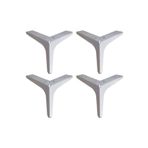 Adem Koç 15 Cm Elegance Lüks Metal Mobilya Koltuk Baza Ayağı Beyaz (4 ADET)