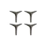 Adem Koç 15 Cm Elegance Lüks Metal Mobilya Koltuk Baza Ayağı Gümüş 4 Adet