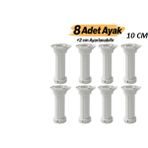 Adem Koç Ayarlanabilir 8 Adet 10 cm Plastik Ayak Mobilya Dolap Tezgah Yükseltme Yükseltici Ayakları Ayağı