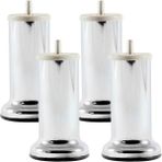 Adem Koç Baza Ayağı Koltuk Ayağı Kanepe Ayağı Mobilya Ayağı Krom 12 cm (4 Adet) - 3/8 Kalın Diş