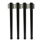 Adem Koç Perçinli Metal Masa Ayağı 73 Cm - Mutfak Masası Ayağı - Balkon Masası Ayağı Siyah 4 Adet