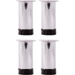 Adem Koç Plastik 10 cm Tablalı Ayarlı Masa Dolap Mobilya Tezgah Ayağı Çap 42MM (4'lü)