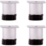 Adem Koç Plastik 5 cm Tablalı Ayarlı Masa Dolap Mobilya Tezgah Ayağı Çap 42MM (4'lü)