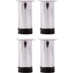 Adem Koç Plastik 8 cm Tablalı Ayarlı Masa Dolap Mobilya Tezgah Ayağı Çap 42 mm (4'lü)