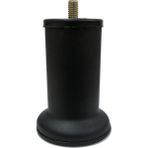 Adem Koç Plastik Adem Koç Mobilya Baza Ayağı 10 cm Texture Siyah - 3/8" Kalın Diş