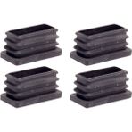 Adem Koç Plastik Dikdörtgen Içe Geçme Profil Tapası (Kutu) 4'lü - 20x40 mm