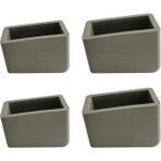 Adem Koç Plastik Kaydırmaz Merdiven Ayağı Plastiği Merdiven Pabucu 20X30 - 20X40 mm (1 Takım) - Gri
