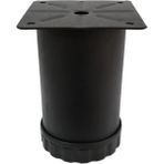 Adem Koç Plastik Tablalı Metal Dolap Masa Koltuk Kanepe Ayağı Çap: 60 mm Texture Siyah - 10 cm
