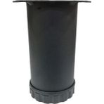 Adem Koç Plastik Tablalı Metal Dolap Masa Koltuk Kanepe Ayağı Çap: 60 mm Texture Siyah - 12 cm