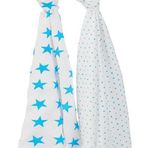 Aden Anais Floro Blue 2'li Müslin Set