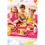 ADEN BEBEK AKSESUARLARI Kız Çocuk Bebek Sıvı Geçirmez Yemek Örtüsü,Sofra Bezi,Aktivite Örtüsü Duck Kumaş 90x100 Kırmızı