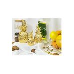 aden glass Anneler Günü Hediyesi Ananas Biblo 3 Lü Gold Dekor Obje