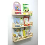 aden home senin evin senin dünyan Montessori Çocuk ve Bebek Odası Duvar Rafı, Eğitici Ahşap Kitaplık Rafı, 3'lü Set, ACKTP08