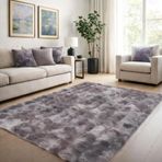 Aden Maya Vibe Tavşan Tüyü Bubble Halı | Bubble Peluş Makinede Yıkanabilir Kaymaz Tabanlı Halı | Gri | 80 x 120 | MYV01