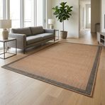 Aden Native Hasır Dokuma Halı | Makinede Yıkanabilir Normal Tabanlı Salon Halısı | Kilim ve Yolluk | Bej | 160 x 230 cm | Model NAT04