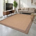 Aden Native Hasır Dokuma Halı | Makinede Yıkanabilir Normal Tabanlı Salon Halısı | Kilim ve Yolluk | Bej | 200 x 290 cm | Model NAT03