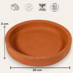 AdenArt 20 cm Tekli Toprak Karides-Mantar Güveci Pişirme Tavası