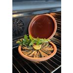AdenArt 2'li Toprak Sırlı Et- Karides Tavası 22x3 Cm (EV TİPİ FIRIN IÇİN)