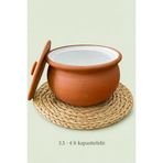 adenart pottery Sırlı Toprak Yoğurt Mayalama Tenceresi-Güveci 3,5 Litre Orta Boy