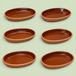 AdenArtpottery 62'lı Toprak Sırlı Balık Güveci-Tavası Büyük Boy 30 Cm(Ocak Üzerinde Kullanılmaz) - Kiremit