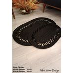 ADES HOME DESİGN Jüt 2'li Hasır, Paspas, Banyo Paspası, Kapı önü paspası, Balkon, Dekor lux paspas takımı