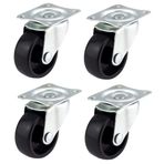 Adet: 4 x 40 mm Döner Tekerlekler - Mobilya, Alet ve Ekipman Küçük Tekerlekler Bulldog Castors - Set Başına Maks. 100 Kg