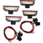 Adet Araba LED Kapı Uyarı Işığı Hoş Geldiniz Projektör Golf 6 7 Jetta Mk5 Mk6 Passat B6 B7 cc Tıguan Scirocco (Yurt Dışından) - Siyah