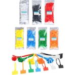 Adet Etiketli Kablo Bağı, Güvenlik Etiket Bağı, Mühür Bağı, Ev Ofis Bahçe, Duvar Kablosu, Cırt Kelepçe, Plastik Cırt, Sarı, Yeşil, Mavi, Turuncu, Beyaz, Siyah, Kırmızı 100 Er Adet