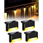 Adet LED Solar Güneş Enerjili Lamba, Merdiven, Veranda, Bahçe, Balkon Dekorasyon ve Çit Işık, Köşebent Lamba, Su Geçirmez, Gün Işığı, Peyzaj Lambası, Panel Aydınlatma
