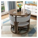 Adet Masa ve Sandalye Seti Yuvarlak 80cm Yemek Masası Küçük Uzay Ofis Konferans Masası Seminer Masası Daire Çalışma Balkon Mutfak Kahve Salonu Cafe Lounge Ziyafet Sandalyeleri