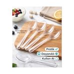 Adeymarket Plastik Şeffaf Kaşık-1 Adet