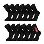 ADG SOCKS - Çorap, erkek, kadın, siyah, 12 çift, bambu erkek çorabı, siyah, üniseks, nefes alır, dikişsiz, konforlu bel spor çorabı, iş erkek çorabı, 40-44 numara, Siyah, 40-44