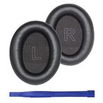 Adhiper Q10/Q 10 Kulak Yastığı için Anker Soundcore Life Q10 Kulaklıklar,Kulaklık Kapakları/Kulak Yastıkları ile Birinci Sınıf Protein Deri&Ses Geçirmez Sünger(Siyah)