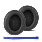 Adhiper Q35/Q30 Kulak Yastığı için Anker Soundcore Life Q35/Q30 Kulaklıklar,Kulaklık Kapakları/Kulak Yastıkları ile Birinci Sınıf Protein Deri&Ses Geçirmez Sünger(Siyah)