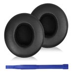Adhiper Solo3 Earpads Değiştirme, Beats Solo 2 & Solo 3 Kablosuz Kulak Üstü Kulaklıklar ile Uyumlu Kulak Pedleri, Yumuşak Hafızalı Köpük ve Protein Deri ile Solo2 Solo3 Kulak Pedleri (Siyah)