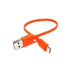 Adhiper Type-C Şarj Kablosu JBL Charge 4, Flip 5, Pulse 4, JR POP, Endurance Peak, Kablosuz Bluetooth Kulaklıklar için JBLCHARGE4BLKAM ile Uyumlu (25 cm/Turuncu)