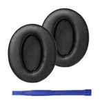 Adhiper Uyumlu ile Sennheiser HD 450BT, HD 4.50BT, HD 4.50BTNC, HD 4.40BT, HD 350BT, HD 4.30G Kulaklık Başlıkları Yumuşak Protein Deri ve Hafızalı Köpük (Siyah)