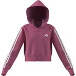 adidas 3 Stripes French Terry Full Zip Kapüşonlu Ceket Kız Çocuk, 170, 01-JY4983-6, Pembe, kız-çocuk